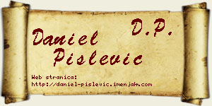 Daniel Pislević vizit kartica